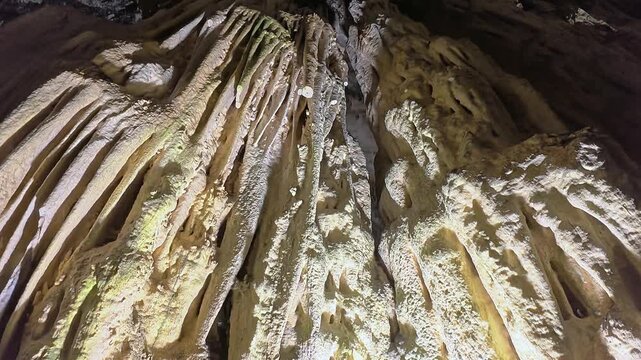 Speleological landscape featuring massive stone formations, Mallorca