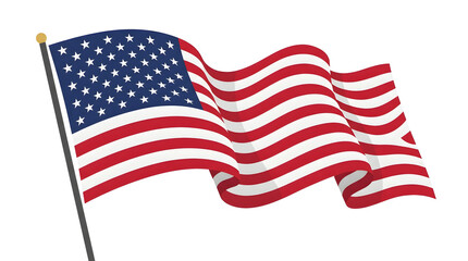 Fototapeta premium American flag waving patriotic symbol for memorial day independence day and usa celebrations