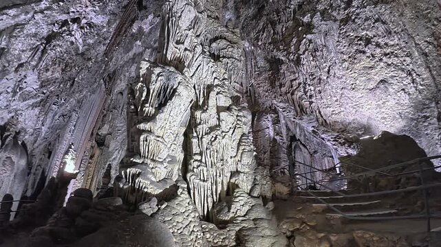 Natural stone pattern of layered mineral deposits Mallorca