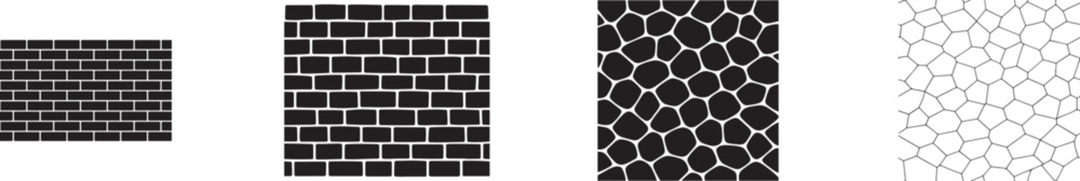 Landscape architecture CAD hatch pattern set. Seamless vector textures for drafting design