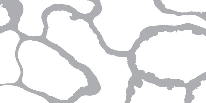 An abstract black and white vector illustration of a splashing liquid texture that forms a silhouette of a nature tree map design with a motion splash of milk and water art