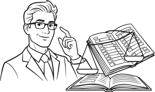 A funny cartoon illustration of a businessman person at an office desk reading a comic book instead of working on his computer drawing