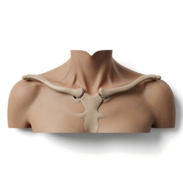 Human sternum and collarbone anatomy illustration | clavicle