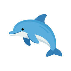 Fototapeta premium Dolphins are aquatic mammals that are known for their intelligence and playful behavior, often interacting with humans in a friendly manner.
