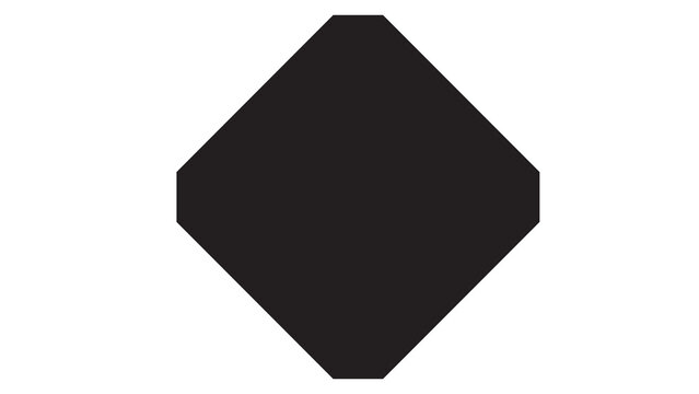 Black diamond shape with basic shape abstract shape geometric shape design element geometric isolated background minimalist abstract illustration contrast geometry mathematics