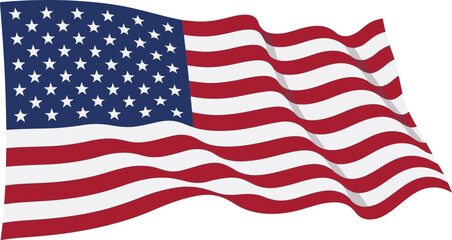 Waving United States of America Flag USA Patriotic National Symbol Vector Illustration © Creative vectors