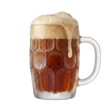 Frosted glass mug of root beer