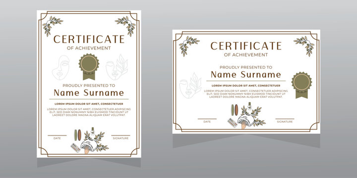 Boho style certificate for makeup artist