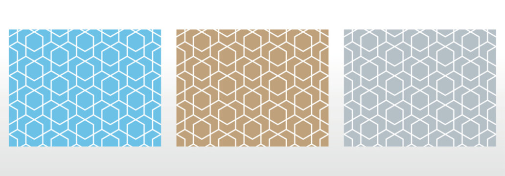 Set of abstract geometric patterns. Seamless vector backgrounds. Colored ornaments Graphic modern patterns Simple lattice graphic design