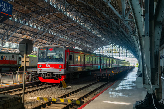 KAI Commuter Train at Historic Jakarta Kota Railway Station