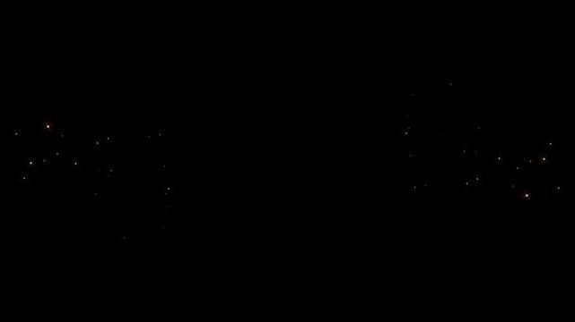 Golden glittering stardust line and circle animation featuring shiny twinkle sparkles, magic dust trails, radiant particle motion, festival firework effects and luxury glow background 4K