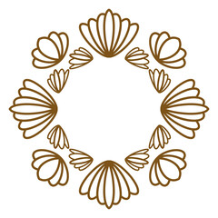 Golden Lotus Petal Wreath with Dense Floral Arrangement © Diamond