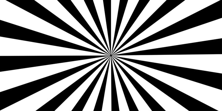 An abstract black and white starburst design bursts forth from a central point, showcasing a study in contrast and symmetry.