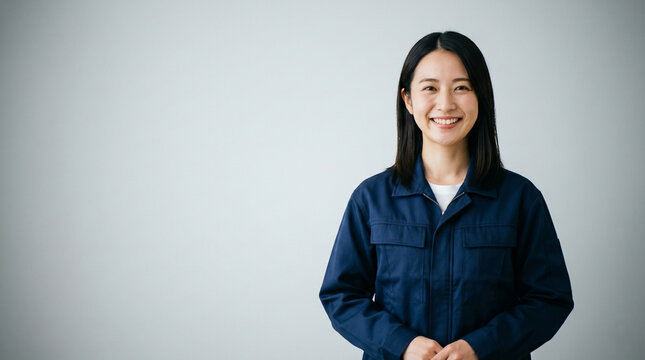 製造業の求人・採用イメージ、笑顔の女性作業員 