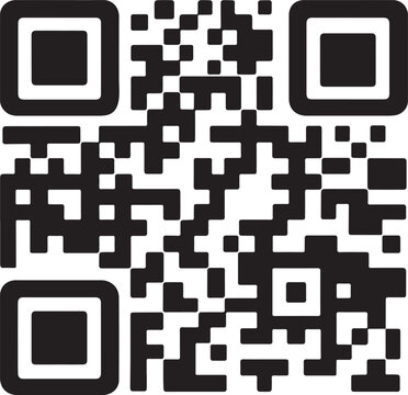 Professional Black and White Digital QR Code Graphic for Secure and Fast Data Scanning