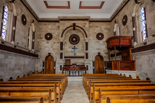 Interior of the Royal Chapel at the Rova of Antananarivo