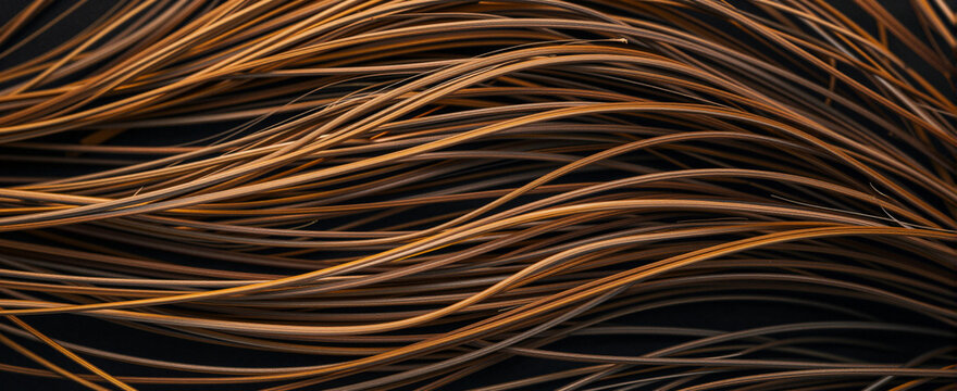 Close up view of a pile of copper wires.