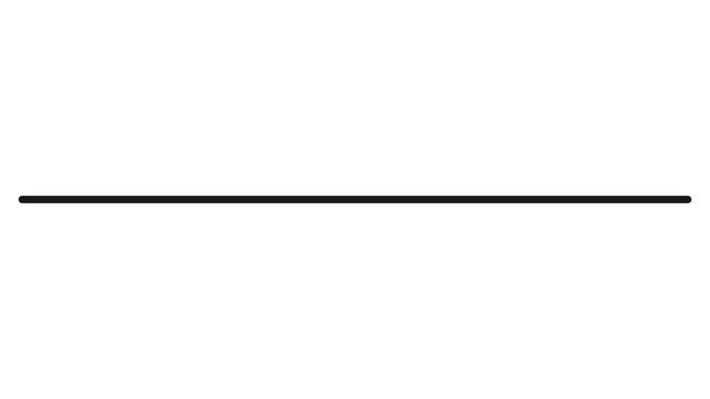 Animated illustration - Single horizontally arranged broken line of black color on white background moving harmoniously