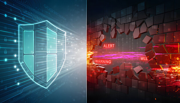 Digital Protection Shield Against Hacker Network Attack