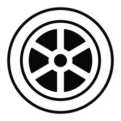 Obraz premium Car Wheel Vector Icon which can easily modify or edit