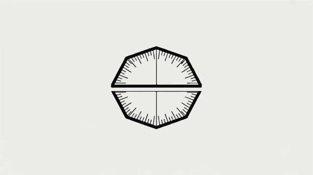 Graphic illustration of a protractor tool for measuring angles