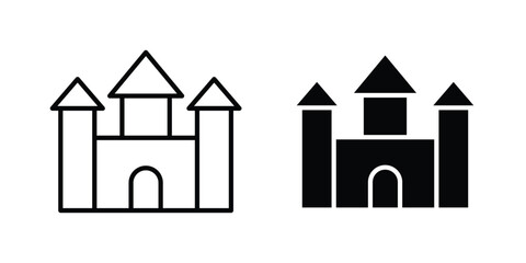 Castle icon design collection in black © Bell