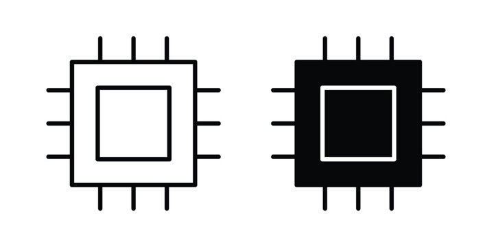 Memory icon design collection in black
