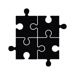 Fototapeta premium Set of puzzle pieces vector illustration collection for teamwork collaboration problem solving and connection concept design.