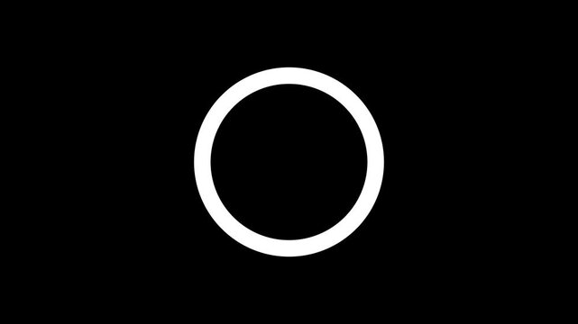 loading icon animation, in which a circle rotates on a black background 4k animation