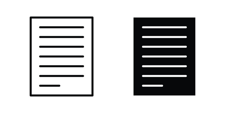 Note icon design collection in black