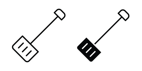 Snow shovel icon design collection in black © Bell