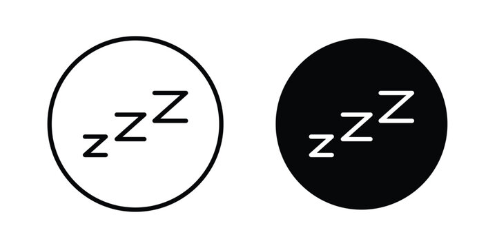 Snooze icon design collection in black