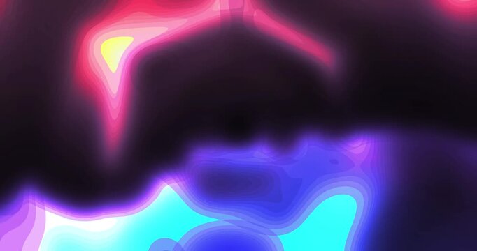 Abstract neon gradient background with glowing fluid shapes and vibrant purple blue light. Futuristic digital texture for creative motion graphics projects.