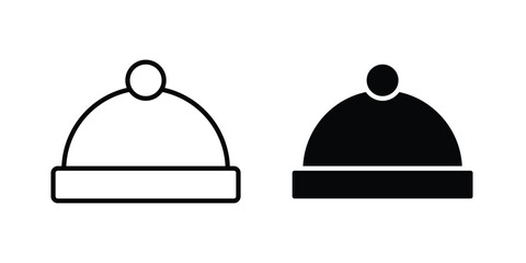 Winter hat icon design collection in black © Bell