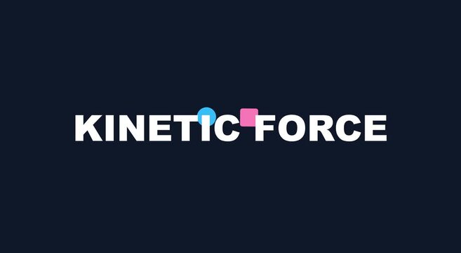 Kinetic force motion title animation with abstract geometric animation