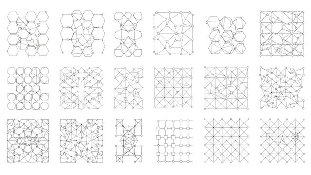 Geometric patterns and abstract designs in monochrome