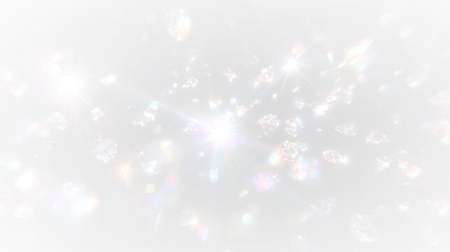Abstract crystal spectrum vector with holographic glow and rainbow light streaks, neon prism png overlay isolated on transparent background for digital artwork