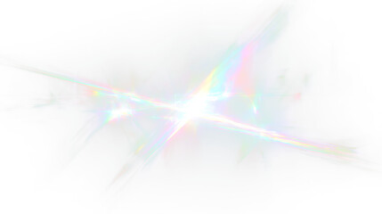 Abstract glow and beam png with crystal rainbow spectrum, prism refraction, chromatic dispersion, vivid gradient, holographic texture, futuristic digital background, colorful energy flare effect © valsovastock