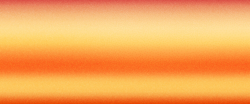 Grain noise yellow orange gradient background. Gritty gradation blending sunset hues with vibrant colors, perfect for summer designs, abstract sky texture with warm transitions. Vector simple line bg.
