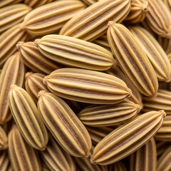 Fototapeta premium Macro Close Up of Organic Fennel Seeds Background.