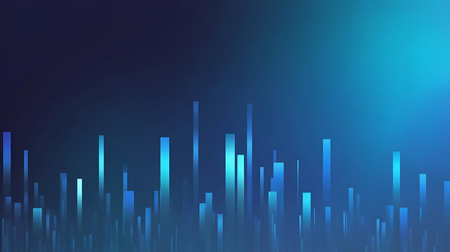 blue bars on a gradient background