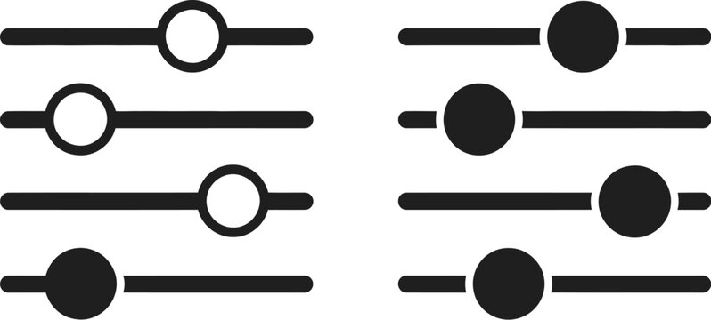 Control panel icon, filter icon vector illustration with modern flat style for dashboard interface and data management systems