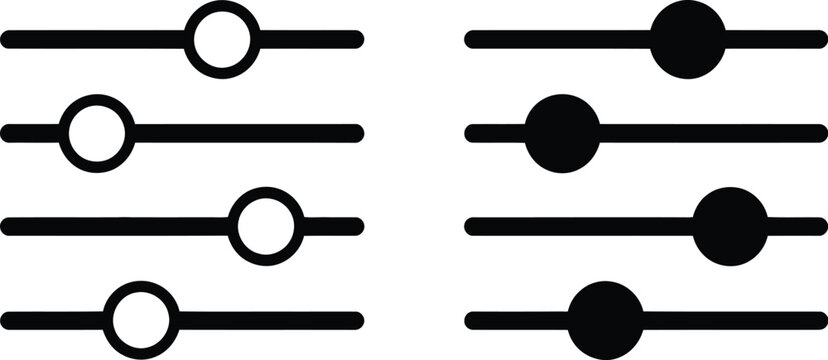 Control panel icon, filter icon vector illustration with modern flat style for dashboard interface and data management systems