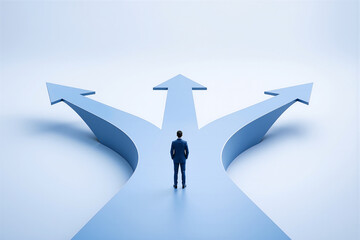 Obraz premium Business growth and future success concept with upward arrow pathway