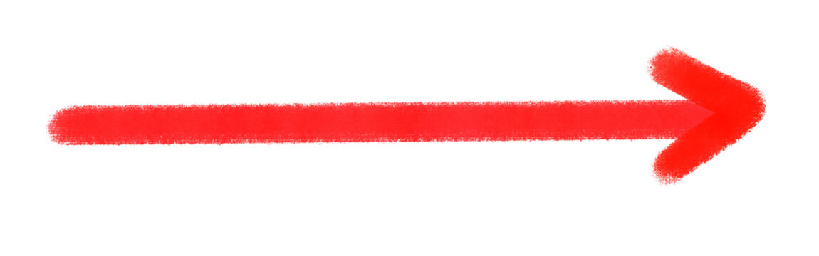 Thin red arrow icon isolated on transparent background