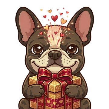 Cute French Bulldog Emotes, Kawaii Dog Expressions