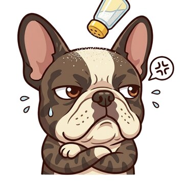Cute French Bulldog Emotes, Kawaii Dog Expressions