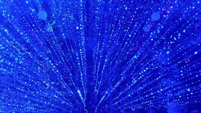 Abstract Purple Immersive LED Light Installation Background