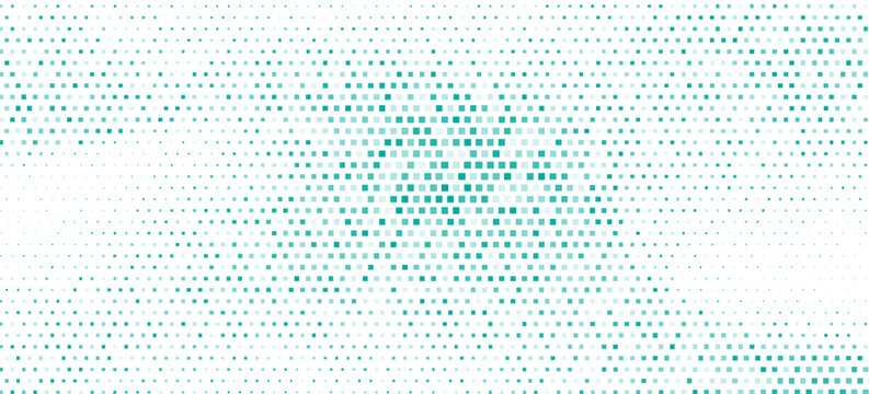 Green color halftone grain texture. Faded dot gradient pattern background. Grunge pixel cartoon overlay backdrop. Anime or manga wavy noise cover. Vector rasterized comic pop art gradation wallpaper
