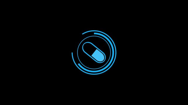 Loading progress animation with minimalist circle. Loading progress indicator for web design. Loading progress digital interface element on black for data processing.